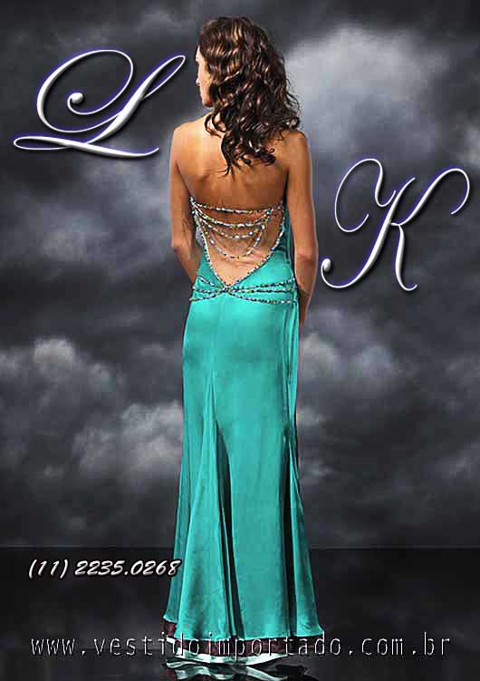 vestido de gala, formatura, vesta, decotado, cavado