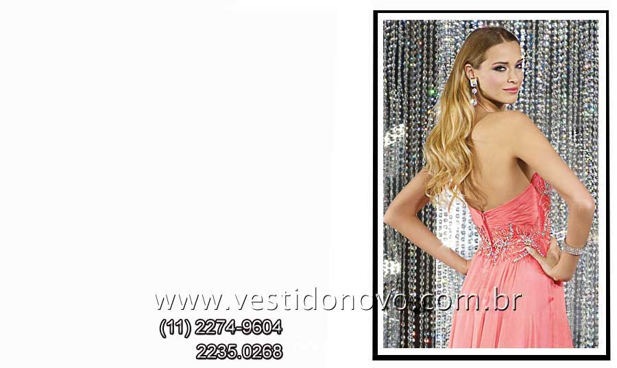 vestido coral plus size  de formatura com muito brilho CASA DO VESTIDO NOVO (11) 2274-9604,  aclimao, vila mariana, ipiranga, mooca, moema, abcd So Paulo sp