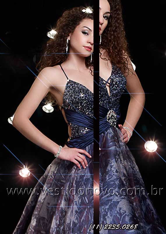 Vestido de Debutante estampado - Importado por Lyse Klein