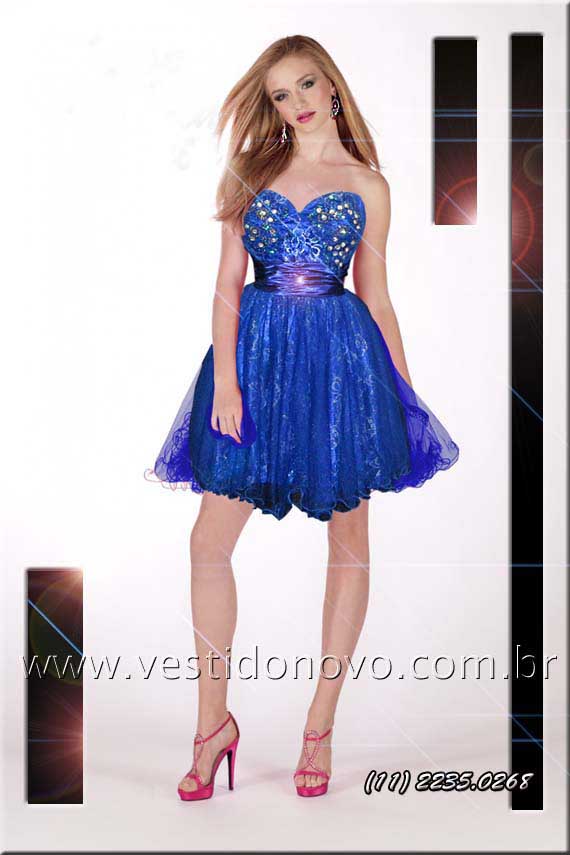 Vestido curto balada azul royal Lyse Klein zona norte SÃ£o Paulo