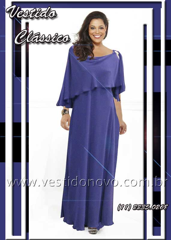 vestido para gordinha - plus size azul