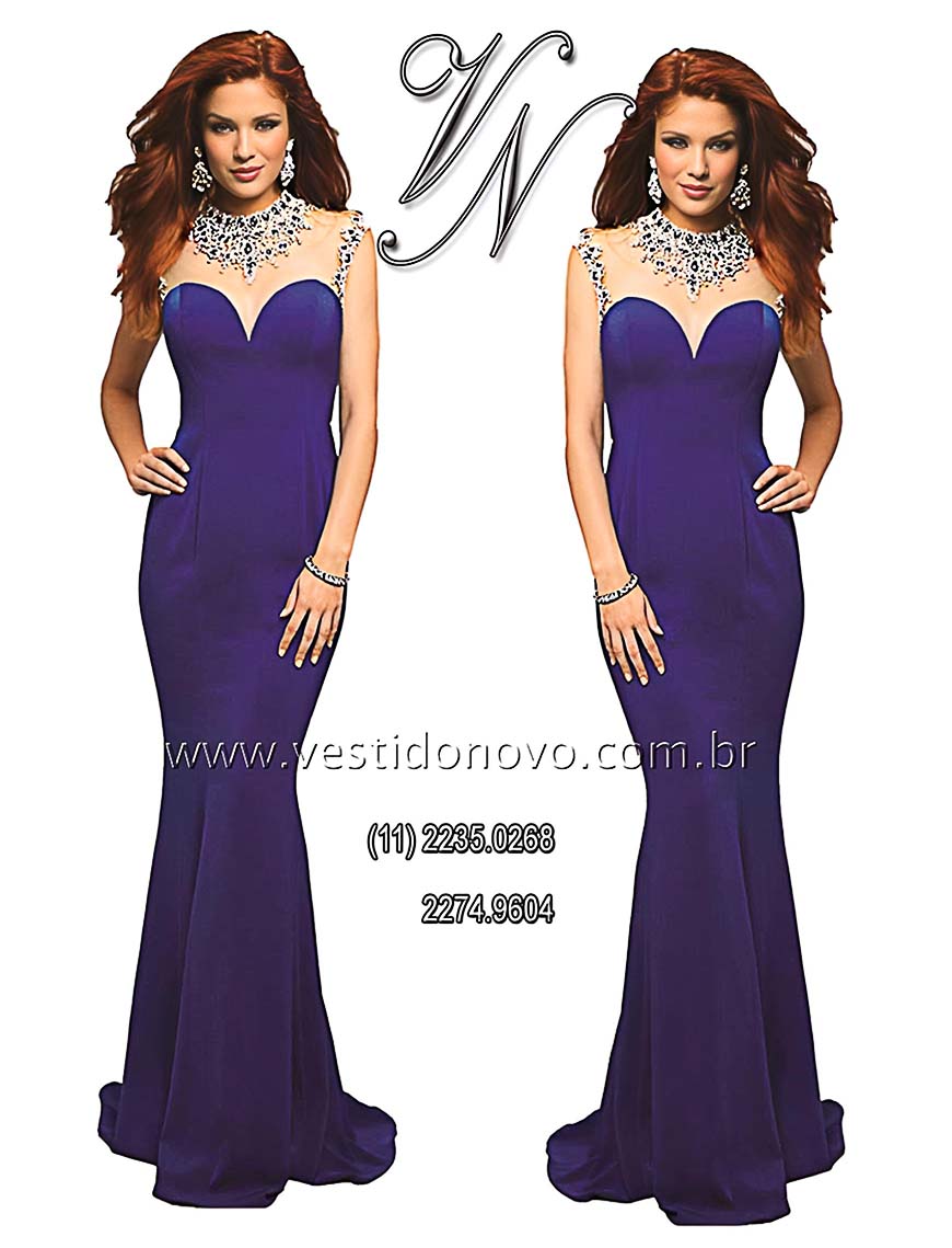 vestido de festa, azul royal, brilho e pedraria, (11) 2274-9604 ou 2235-0268 , São Paulo, sp