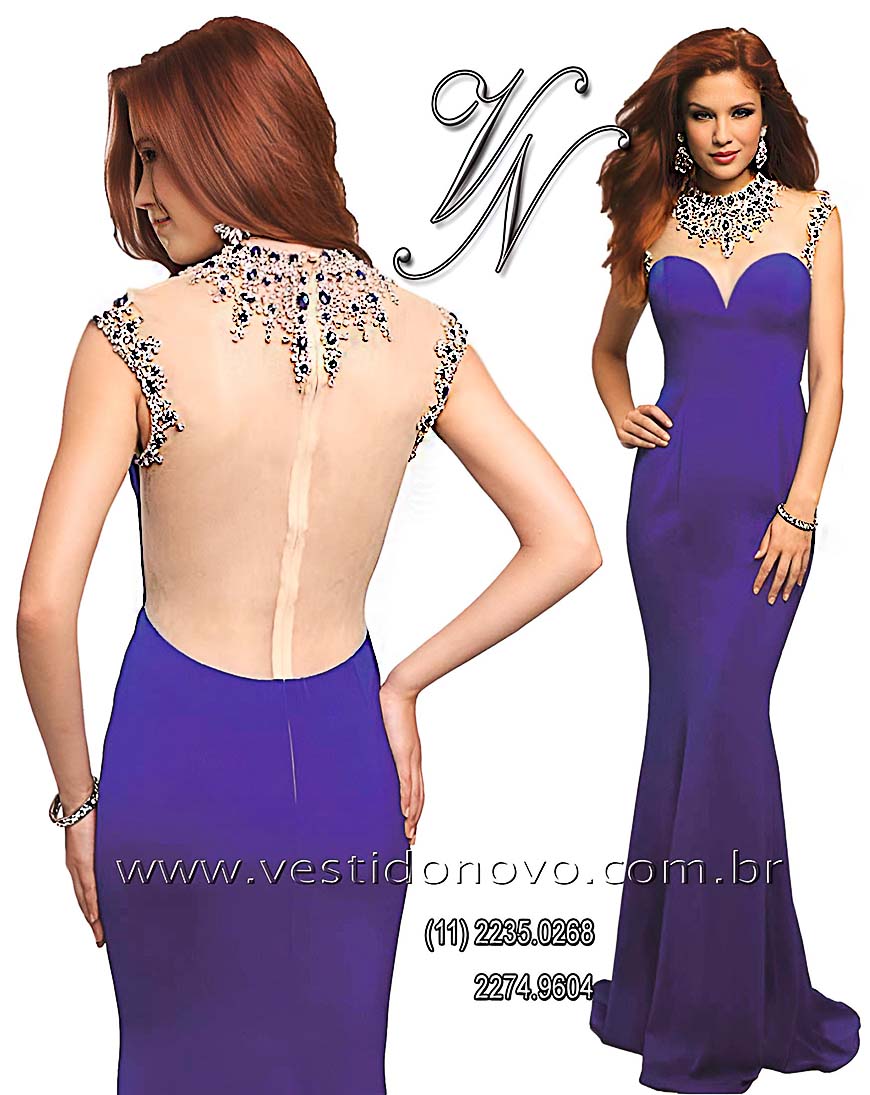 vestido de festa, azul royal, brilho e pedraria, (11) 2274-9604 ou 2235-0268 , São Paulo, sp