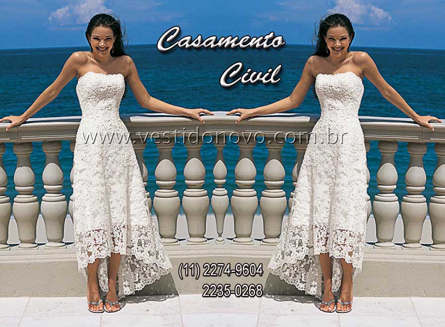 vestido curto de renda branco casamento civil, casamento na praia  aclimao, vila mariana, cambuci,  ipiranga, vila monumento, mooca, moema, abcd So Paulo sp So Paulo 