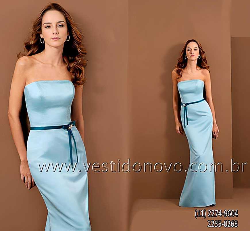 vestido de  madrinha azul serenity cor pastel - So Paulo,cambuci, itaim, aclimao, vila mariana, ipiranga, mooca, morumbi abcd, zona su, jardim sao paulo, leoncio de magalhaesl