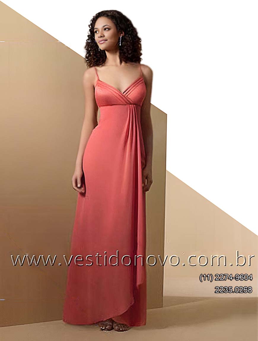 vestido coral, madrinha de casamento em So Paulo