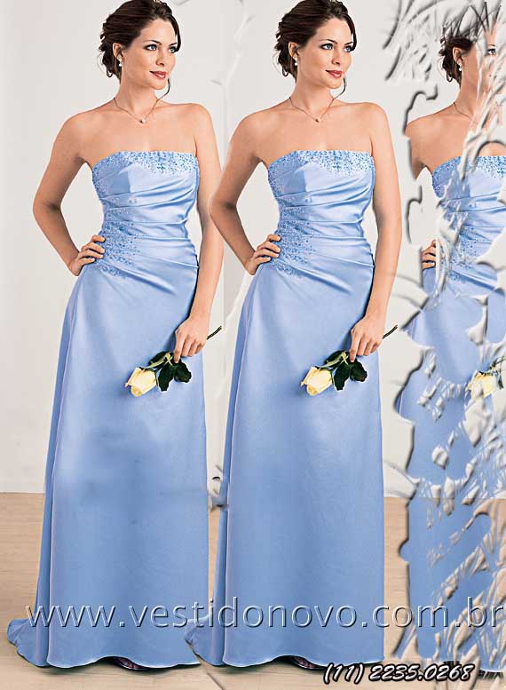 vestido de madrinha de casamento azul celeste