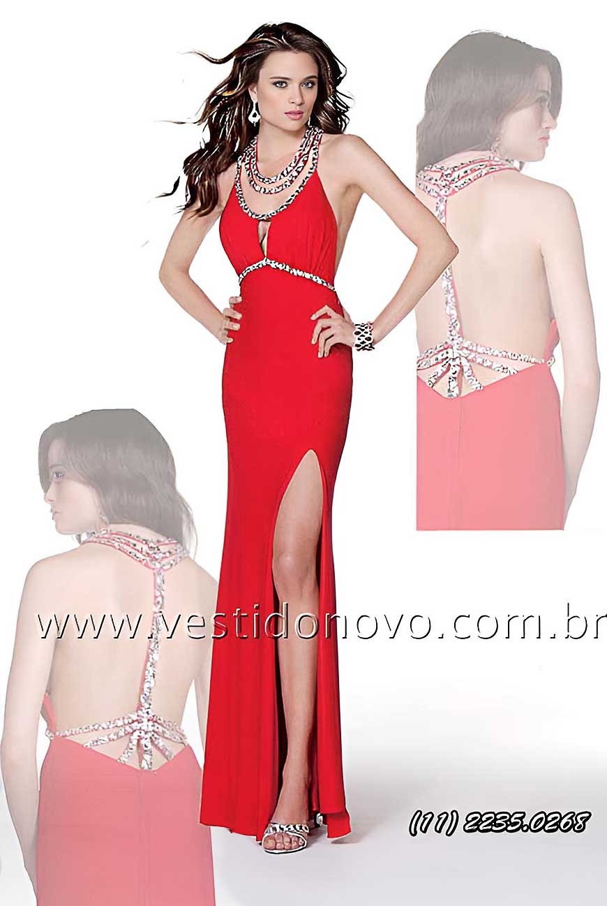 vestido vermelho de formatura brilho decotado com fenda e pedras grandes, (11) 2274-9604,  aclimao, vila mariana, ipiranga, mooca, moema, abcd So Paulo sp