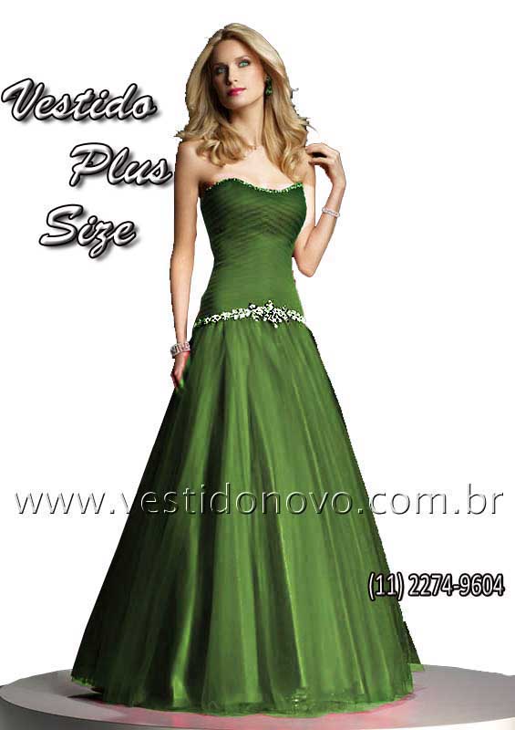 vestido plus size me de noiva na cor verde, So Paulo - aclimnao, vila mariana