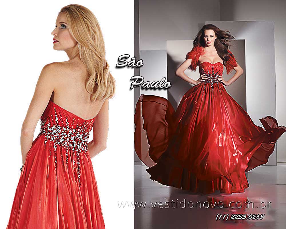 vestido vermelho tamanho grande plus size me de noiva,  So Paulo - aclimao