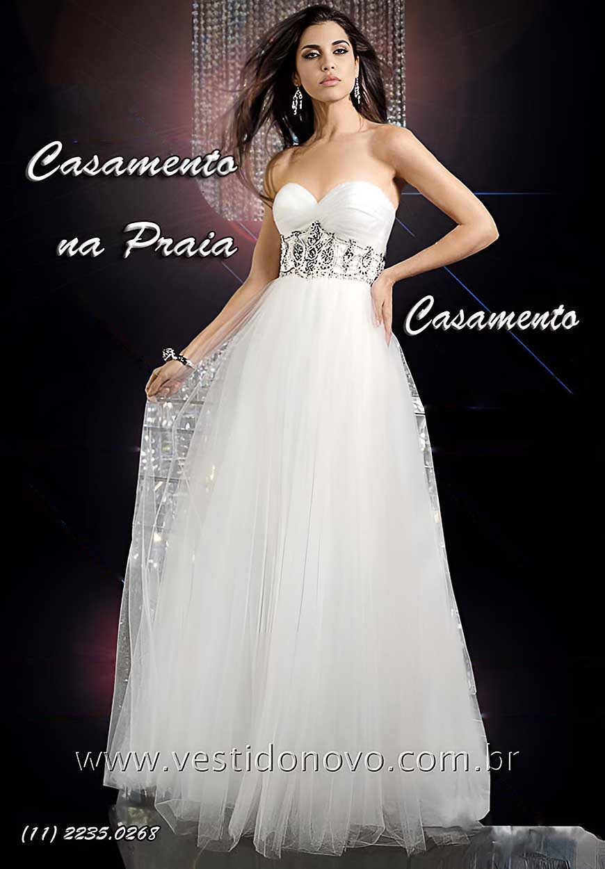 vestido casamento civil em tule branco sem cauda loja zona sul, aclimao, cambuci, vila mariana, ipiranga So Paulo