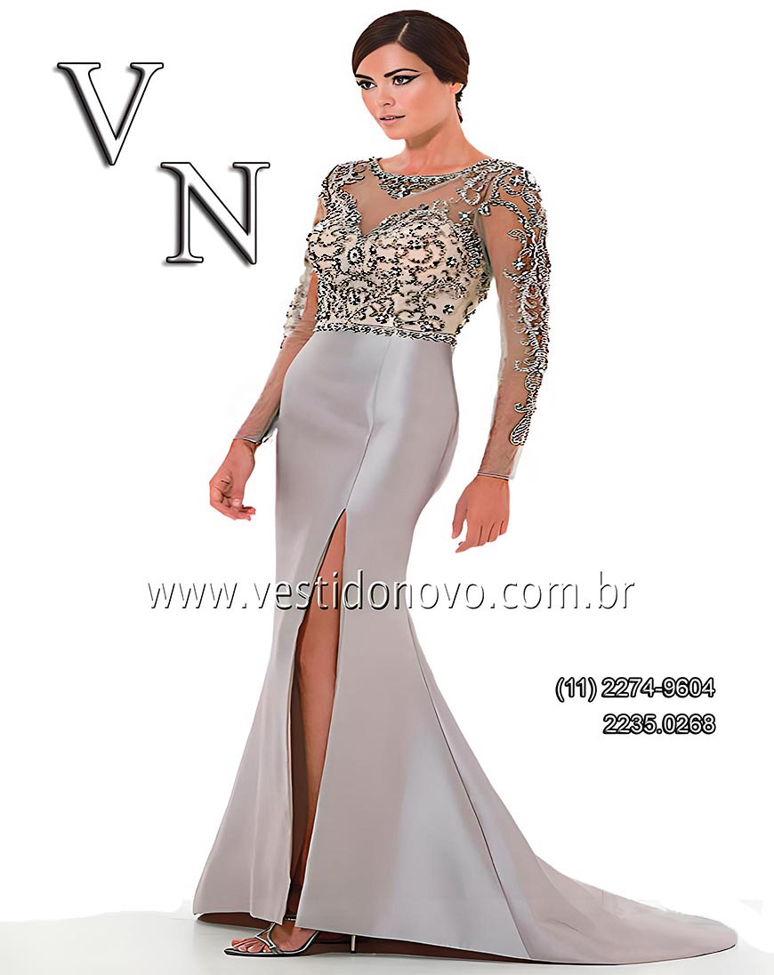 Vestido manga longa, plus size, me do noivo,  bodas de prata, CASA DO VESTIDO NOVO zona sul de  So Paulo, sp, aclimao, vila mariana, ipiranga, moema