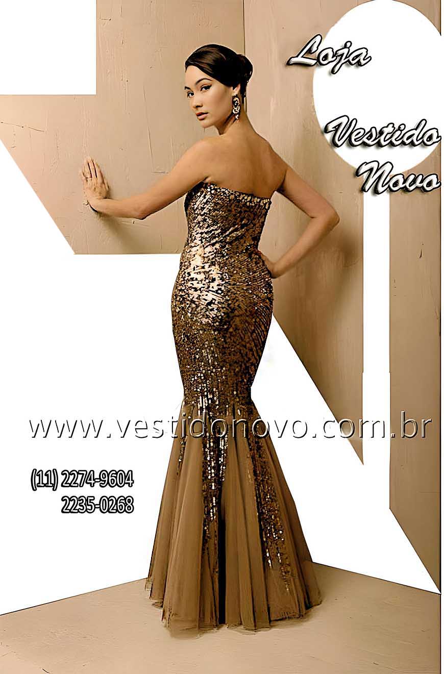 vestido longo pedraria