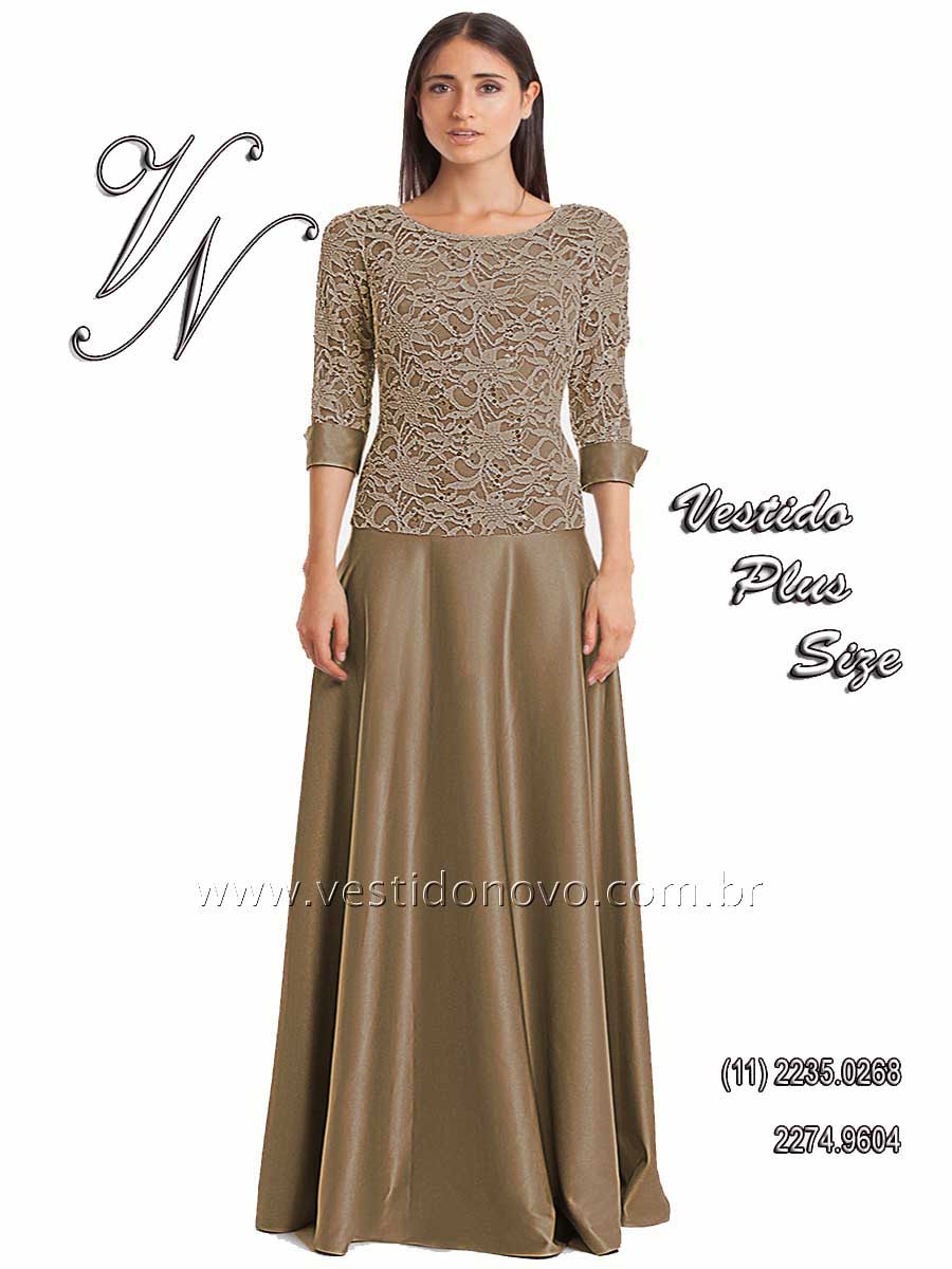 vestido bodas de prata plus size