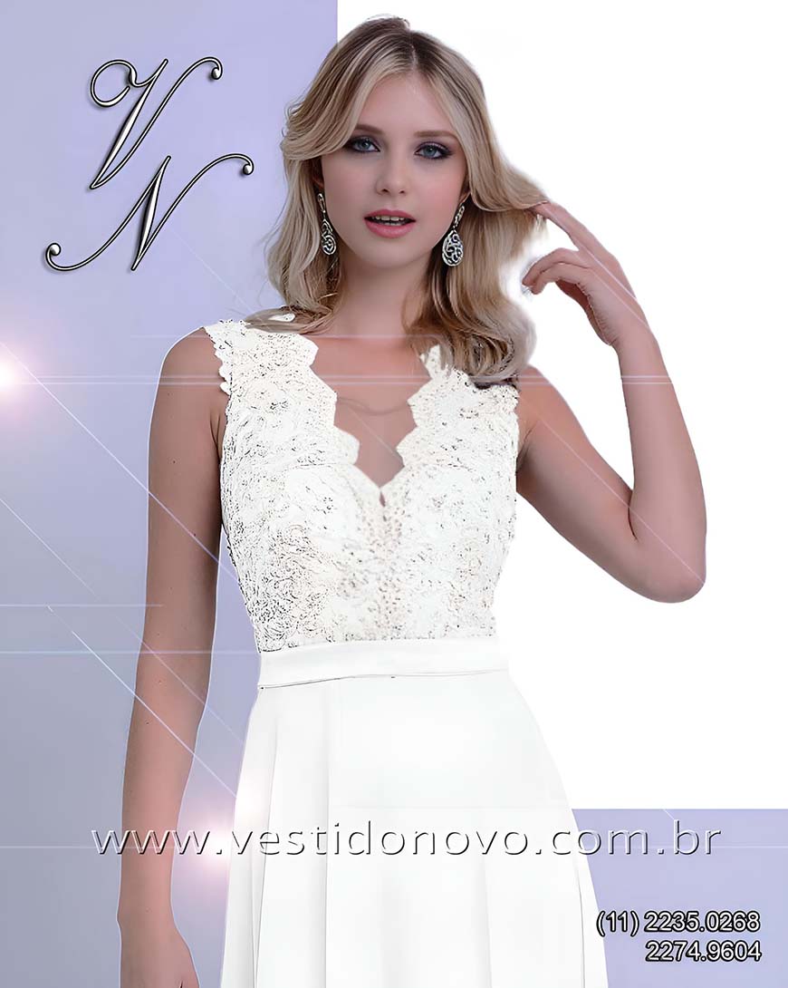 loja de vestido branco