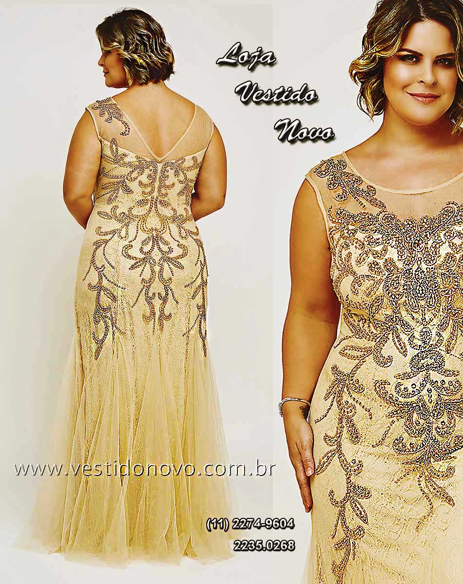 vestidos de festa longo na cor dourado