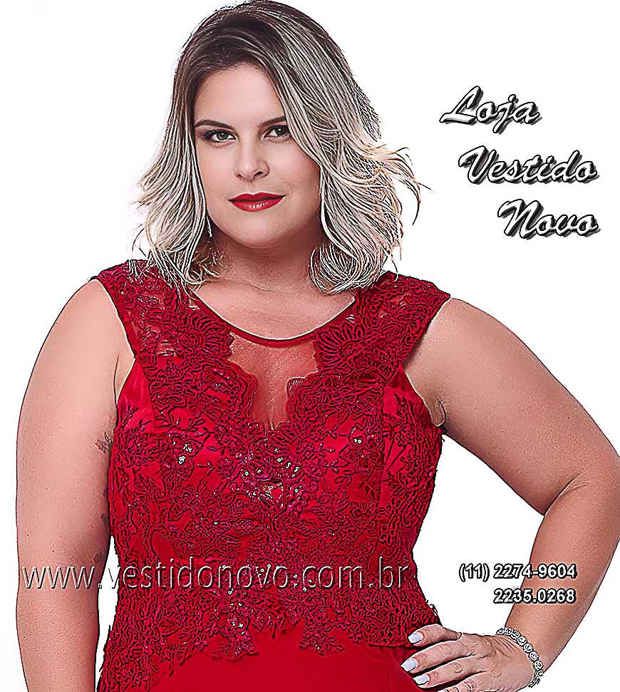 Vestidos Plus size me do noivo vermelho, renda transparncia no bu - aclimao, vila mariana 