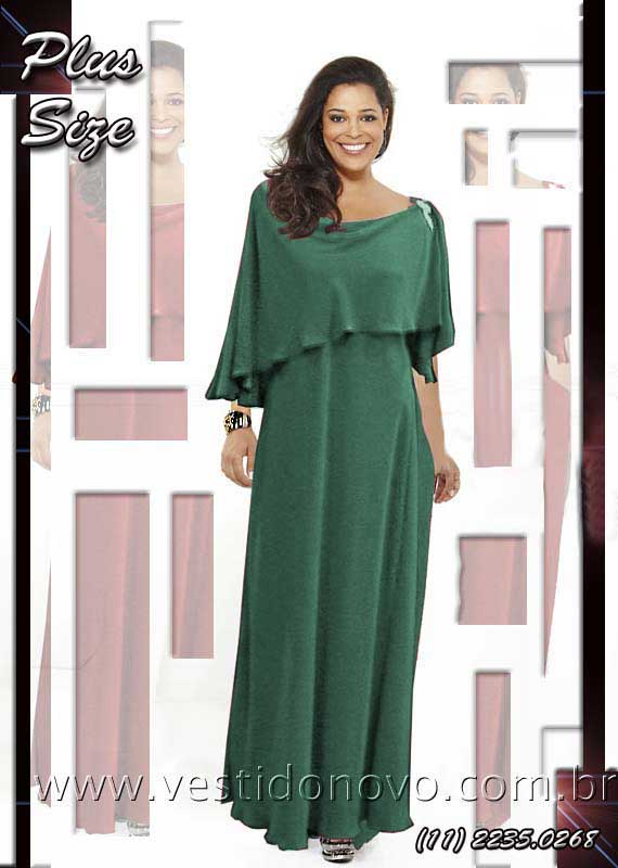 vestido verde plus size madrinha mae da noiva So Paulo