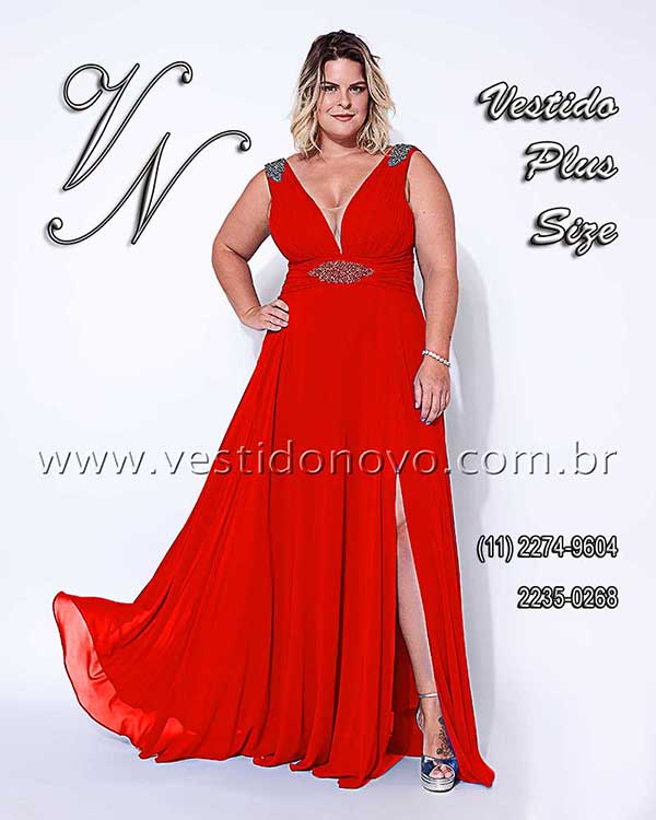 Vestido de festa plus size vermelho para mãe do noivo, LOJA VESTIDO NOVO